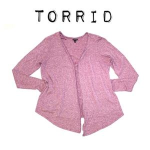 ☀️ 3/$25 Torrid Lilac Purple Open Cardigan Sweater